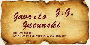 Gavrilo Gucunski vizit kartica